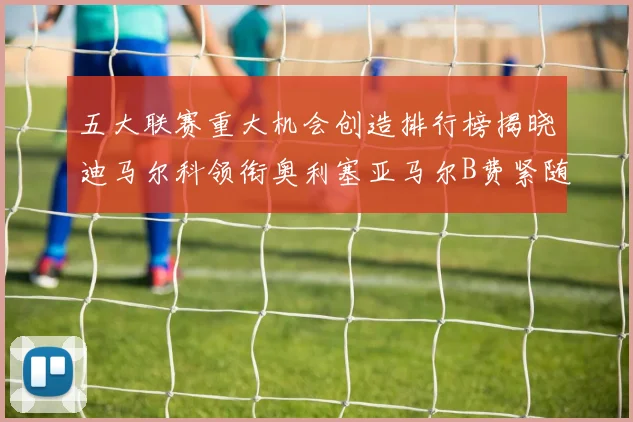 五大联赛重大机会创造排行榜揭晓迪马尔科领衔奥利塞亚马尔B费紧随其后